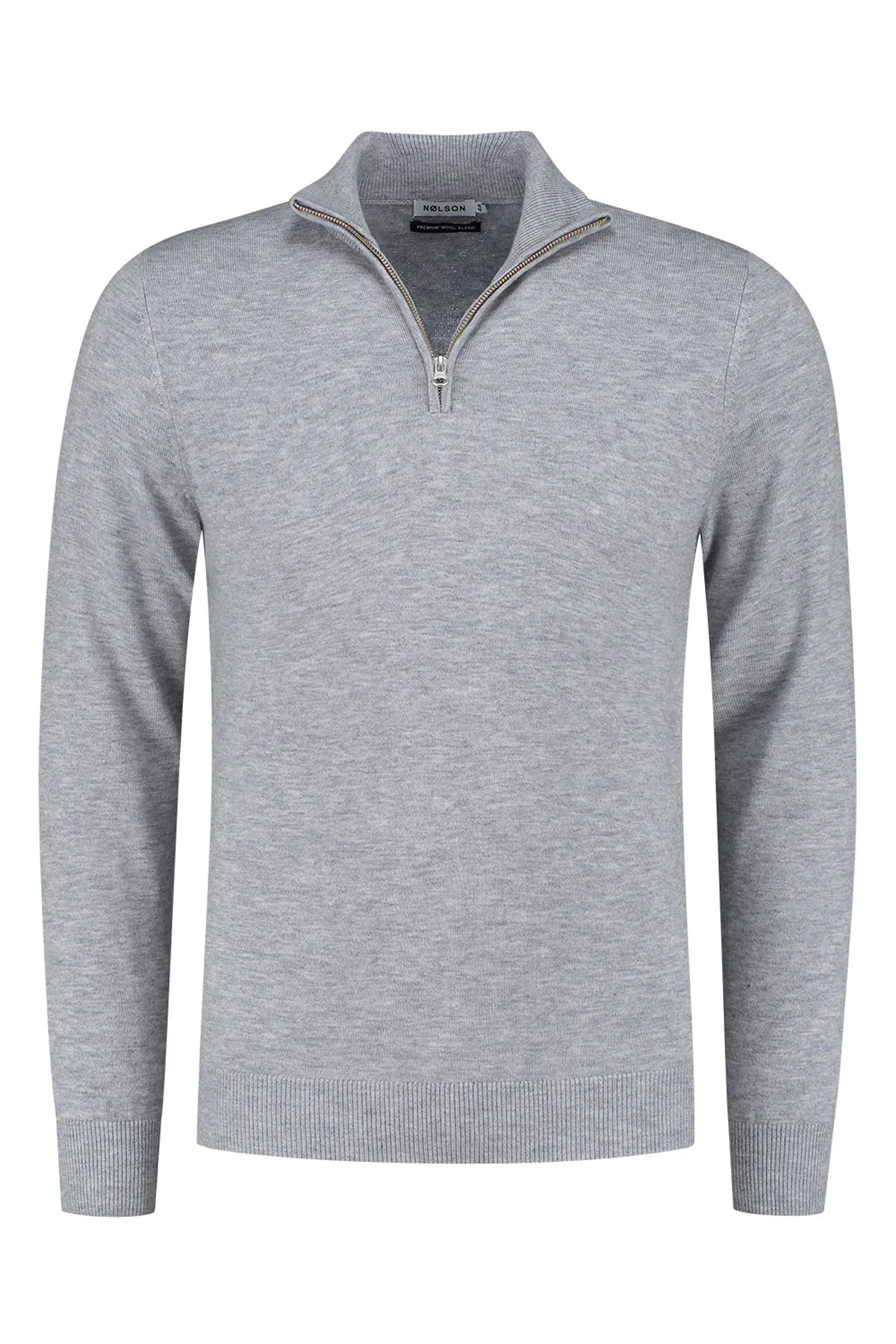 Quarter-zip Grey Sweater