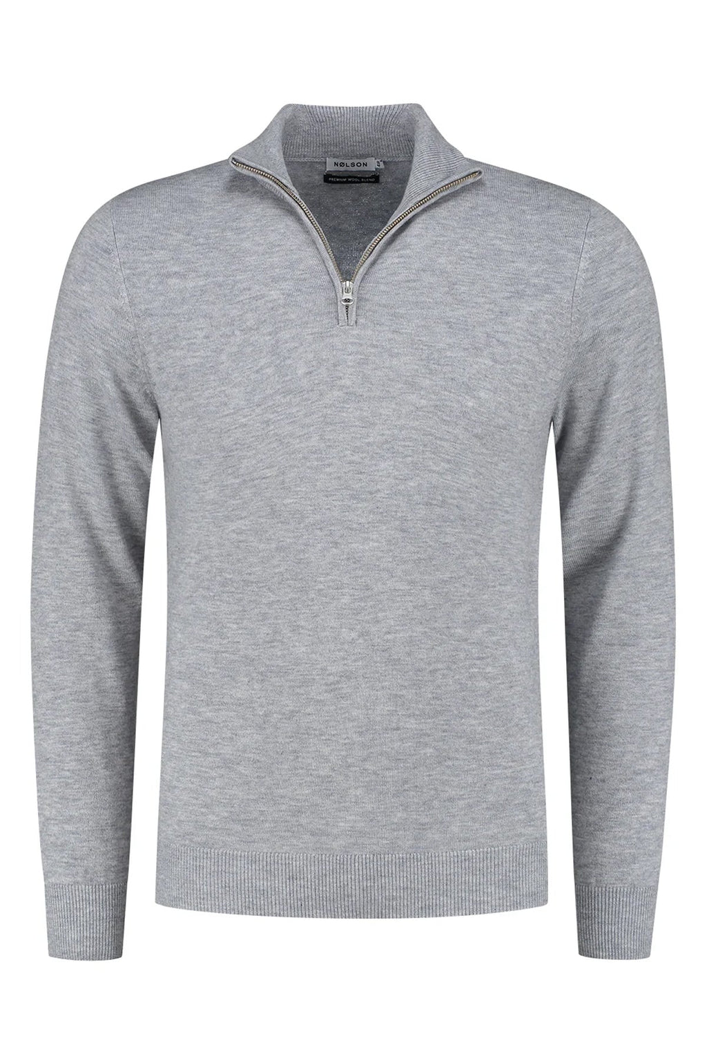 Quarter-zip Grey Sweater