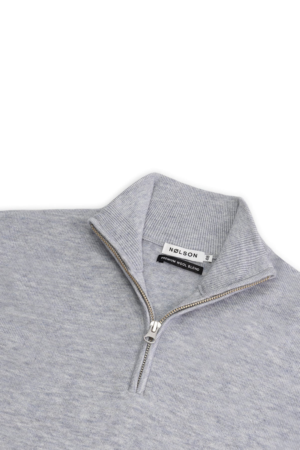 Quarter-zip Grey Sweater