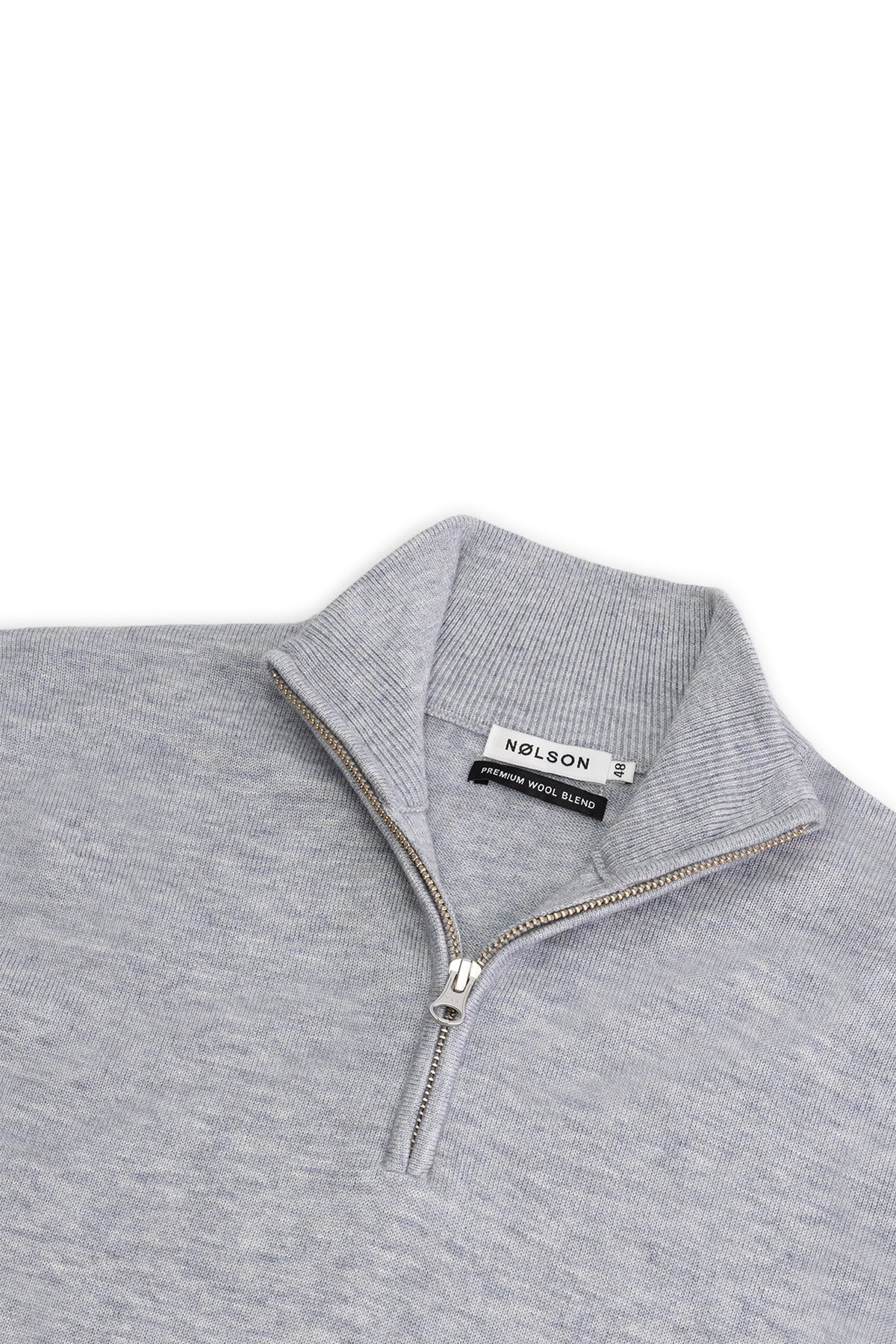 Quarter-zip Grey Sweater